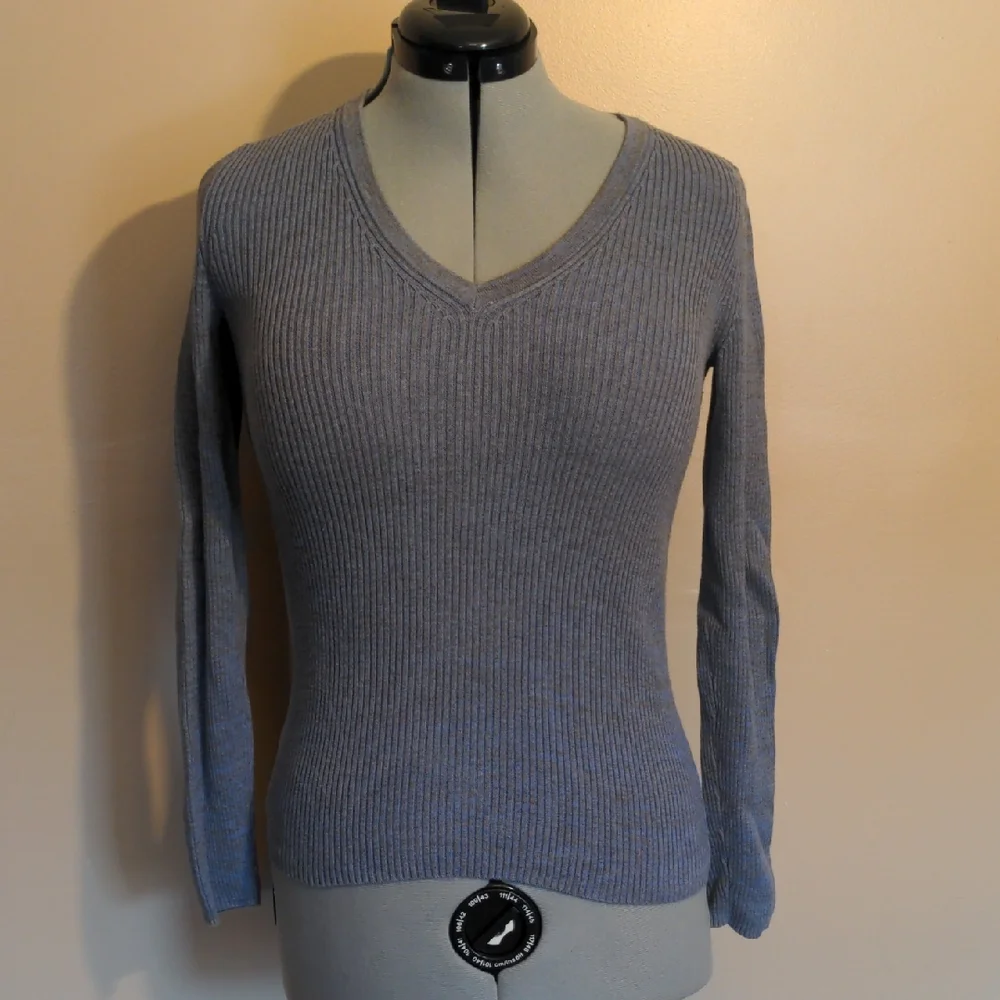 Moda International Charcoal V-Neck Sweater - Picture 1 of 5